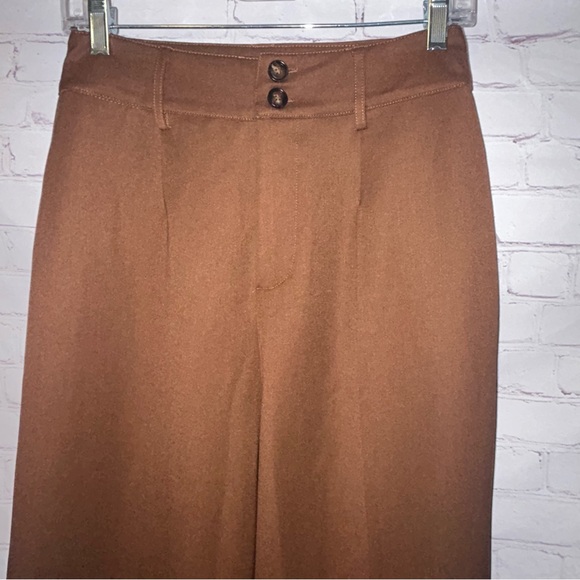 RIHOAS The Coffee Button Slant Pocket Straight Pants size S NWT - Picture 3 of 10